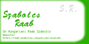 szabolcs raab business card